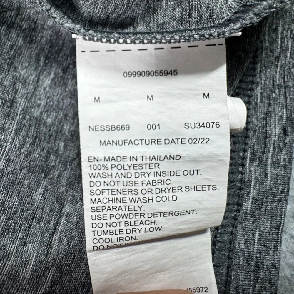 Nike Swim Hooded Shirt Mens Medium Gray Dri-FIT UPF 40+ Sun Hoodie Performance